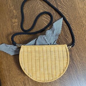Kayu Woven Tan Crossbody Bag EUC